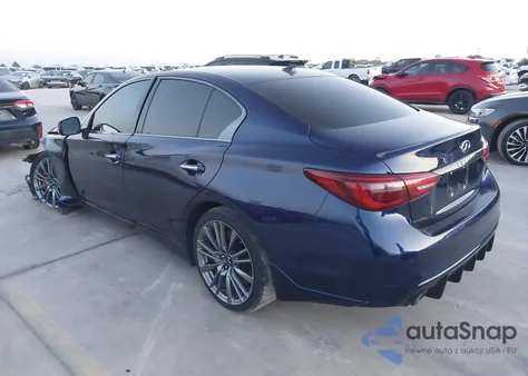 2021 Infiniti Q50 Red Sport 400 z USA, uszkodzony, nr VIN JN1FV7DP5MM850445
